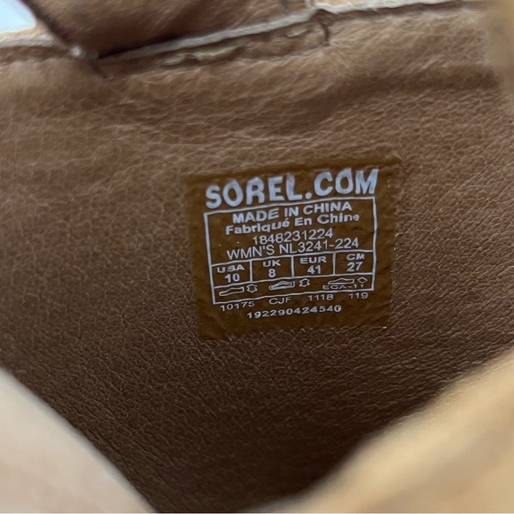 Sorel Nadia Block Heel Open Toe Slingback Mules-Tan Nubuck-Women’s 10-Classic - Picture 12 of 13